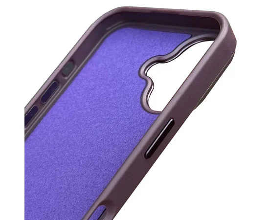 Кожаный чехол SnapCase with MagSafe для Apple iPhone 16 (6.1") Dark Purple