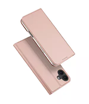 Чохол-книжка Dux Ducis з кишенею для візиток для Apple iPhone 16 (6.1") Rose Gold