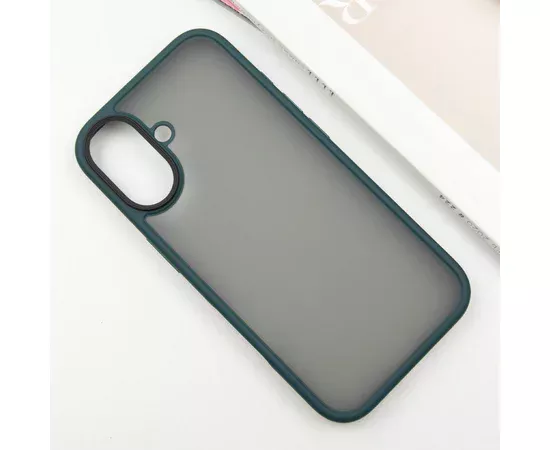 TPU+PC чохол Metal Buttons для Apple iPhone 16 (6.1") Зелений