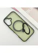 TPU+PC чохол Metal Buttons with MagSafe Colorful HQ Ring для Apple iPhone 16 (6.1") Green