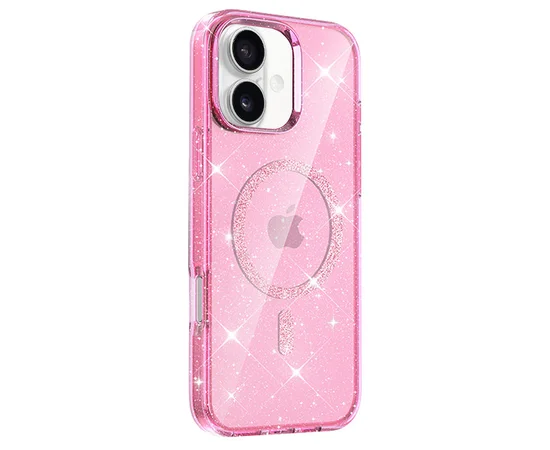 Чехол TPU Eclipse Sparkle (MagFit) для Apple iPhone 16 (6.1") Pink