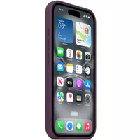 Чехол Silicone case (AAA) full with Magsafe and Animation для Apple iPhone 16 (6.1") Plum
