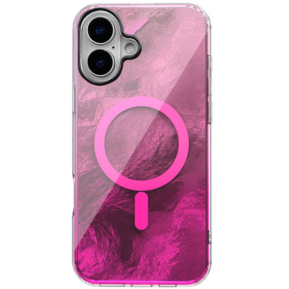 Чохол TPU Shiny Mountain (MagFit) для Apple iPhone 16 (6.1") Pink