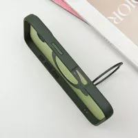 TPU+PC чохол Metal Buttons with MagSafe Colorful HQ Ring для Apple iPhone 16 (6.1") Green