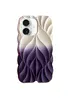 TPU чохол Leaf для Apple iPhone 16 (6.1") White / Purple