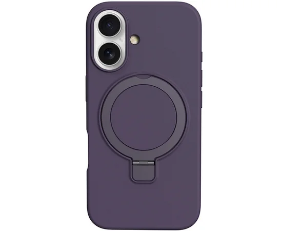 Чехол Silicone Case Full Protective NO LOGO with Ring для Apple iPhone 16 (6.1") Purple