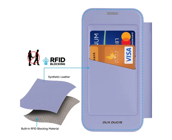 Чохол-книжка Dux Ducis Skin X Pro with MagSafe Apple iPhone 16 (6.1") Purple