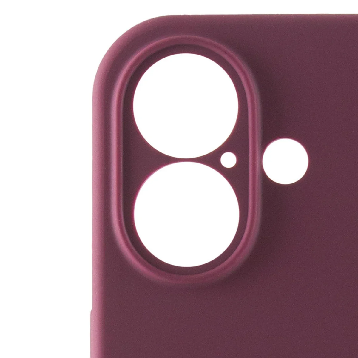 Чехол Silicone Case Full Camera Protective (AA) для Apple iPhone 16 (6.1") Бордовый / Plum