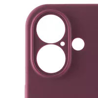 Чехол Silicone Case Full Camera Protective (AA) для Apple iPhone 16 (6.1") Бордовый / Plum