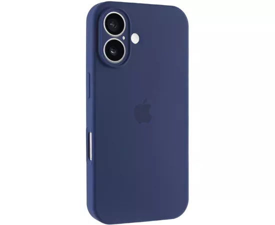 Чехол Silicone Case Full Camera Protective (AA) для Apple iPhone 16 (6.1") Синий / Deep navy