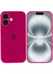 Чохол Silicone Case Full Camera Protective (AA) Apple iPhone 16 (6.1") Червоний / Rose Red