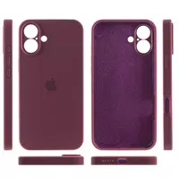 Чехол Silicone Case Full Camera Protective (AA) для Apple iPhone 16 (6.1") Бордовый / Plum