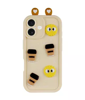 Чехол TPU Toys Case with Ears для Apple iPhone 16 (6.1") Sand
