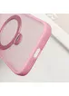 TPU+PC чохол Metal Buttons with MagSafe Colorful HQ Ring для Apple iPhone 16 (6.1") Pink