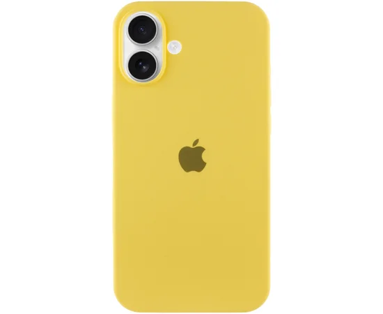 Чехол Silicone Case Full Protective (AA) для Apple iPhone 16 (6.1") Желтый / Yellow