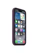 Чехол Silicone case (AAA) with Magsafe and Animation (button) для Apple iPhone 16 (6.1") Plum