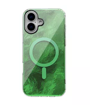 Чехол TPU Shiny Mountain (MagFit) для Apple iPhone 16 (6.1") Green
