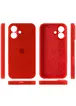 Чехол Silicone Case Full Camera Protective (AA) для Apple iPhone 16 (6.1") Красный / Red