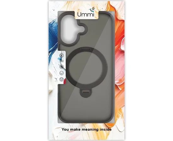 Чохол Ummi Colorful with MagSafe HQ Ring для Apple iPhone 16 (6.1") Black
