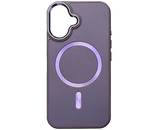 Кожаный чехол SnapCase with MagSafe для Apple iPhone 16 (6.1") Dark Purple
