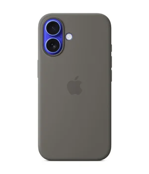 Чехол Silicone case (AAA) full with Magsafe and Animation для Apple iPhone 16 (6.1") Stone Grey