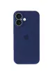 Чехол Silicone Case Full Camera Protective (AA) для Apple iPhone 16 (6.1") Синий / Deep navy