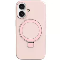 Чохол Silicone Case Full Protective NO LOGO with Ring для Apple iPhone 16 (6.1") Pink
