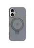 Чохол Silicone Case Full Protective with Ring для Apple iPhone 16 (6.1") Grey