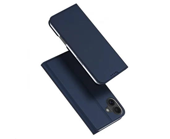 Чехол-книжка Dux Ducis с карманом для визиток для Apple iPhone 16 (6.1") Синий