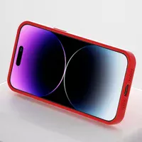 Чехол Silicone Case Full Protective NO LOGO with Ring для Apple iPhone 16 (6.1") Red