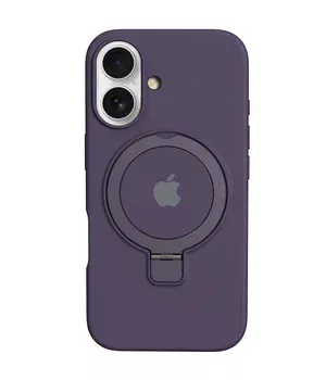Чохол Silicone Case Full Protective with Ring для Apple iPhone 16 (6.1") Purple