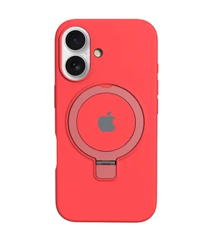 Чехол Silicone Case Full Protective with Ring для Apple iPhone 16 (6.1") Red