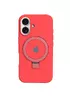 Чохол Silicone Case Full Protective with Ring для Apple iPhone 16 (6.1") Red