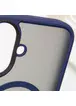 TPU+PC чохол Metal Buttons with MagSafe для Apple iPhone 16 (6.1") Синій
