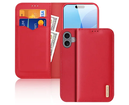 Чохол-книжка Dux Ducis Hivo для Apple iPhone 16 (6.1") Red