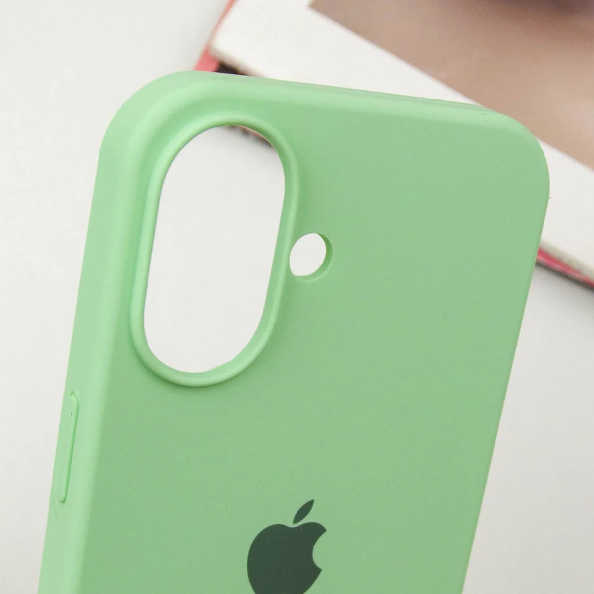 Чехол Silicone Case Full Protective (AA) для Apple iPhone 16 (6.1") Зеленый / Pistachio