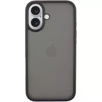 TPU+PC чехол Metal Buttons для Apple iPhone 16 (6.1") Черный