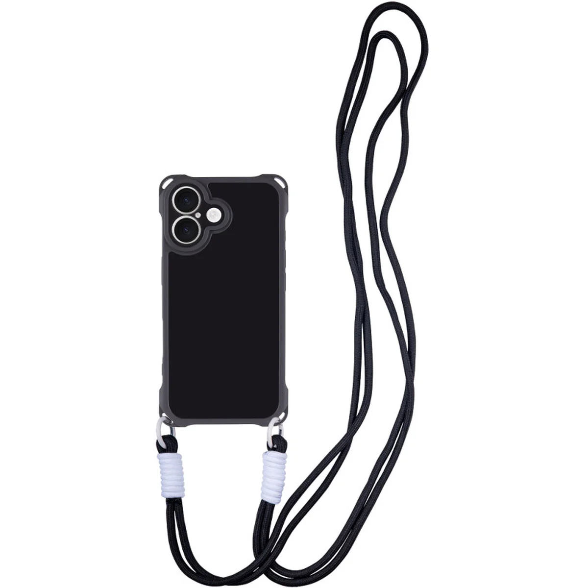 Чохол TPU CrossBody with straps для Apple iPhone 16 (6.1") Black