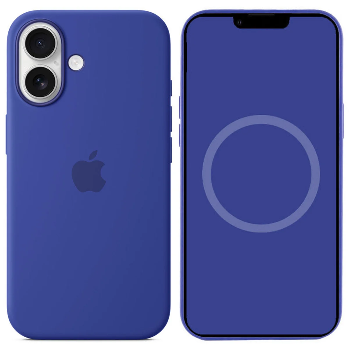 Чохол Silicone case (AAA) with Magsafe and Animation (button) для Apple iPhone 16 (6.1") Ultramarine