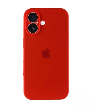 Чехол Silicone Case Full Camera Protective (AA) для Apple iPhone 16 (6.1") Красный / Red
