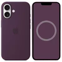 Чехол Silicone case (AAA) full with Magsafe and Animation для Apple iPhone 16 (6.1") Plum