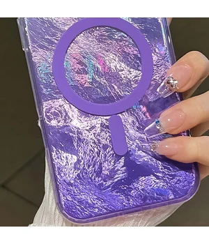 Чехол TPU Shiny Mountain (MagFit) для Apple iPhone 16 (6.1") Purple