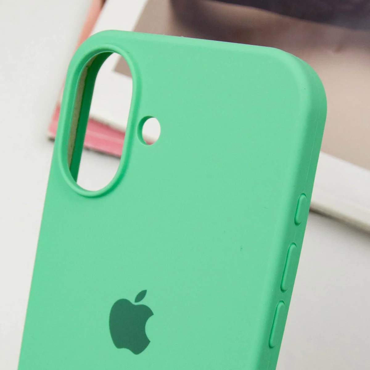 Чехол Silicone Case Full Protective (AA) для Apple iPhone 16 (6.1") Зеленый / Spearmint