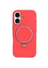 Чохол Silicone Case Full Protective NO LOGO with Ring для Apple iPhone 16 (6.1") Red