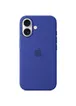 Чохол Silicone case (AAA) with Magsafe and Animation (button) для Apple iPhone 16 (6.1") Ultramarine