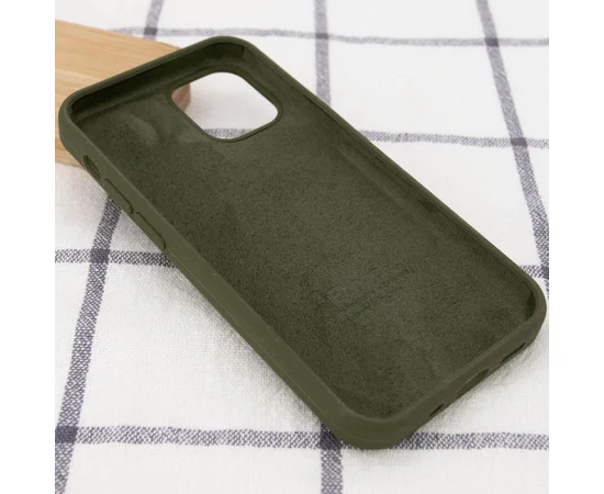 Чохол Silicone Case Full Protective (AA) для Apple iPhone 16 (6.1") Зелений / Dark Olive