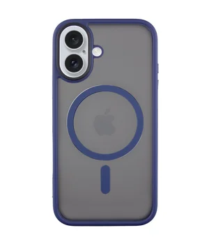 TPU+PC чохол Metal Buttons with MagSafe для Apple iPhone 16 (6.1") Синій