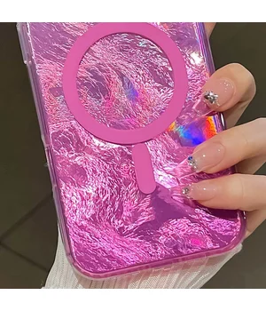 Чохол TPU Shiny Mountain (MagFit) для Apple iPhone 16 (6.1") Pink