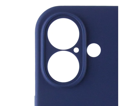 Чехол Silicone Case Full Camera Protective (AA) для Apple iPhone 16 (6.1") Синий / Deep navy
