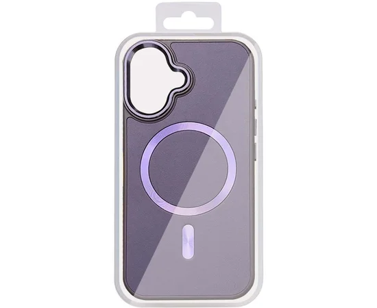 Кожаный чехол SnapCase with MagSafe для Apple iPhone 16 (6.1") Dark Purple